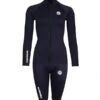 Two Bare Feet Womens Silicone Print Series 2.5mm Wetsuit Jacket & Shorts Set (Black)