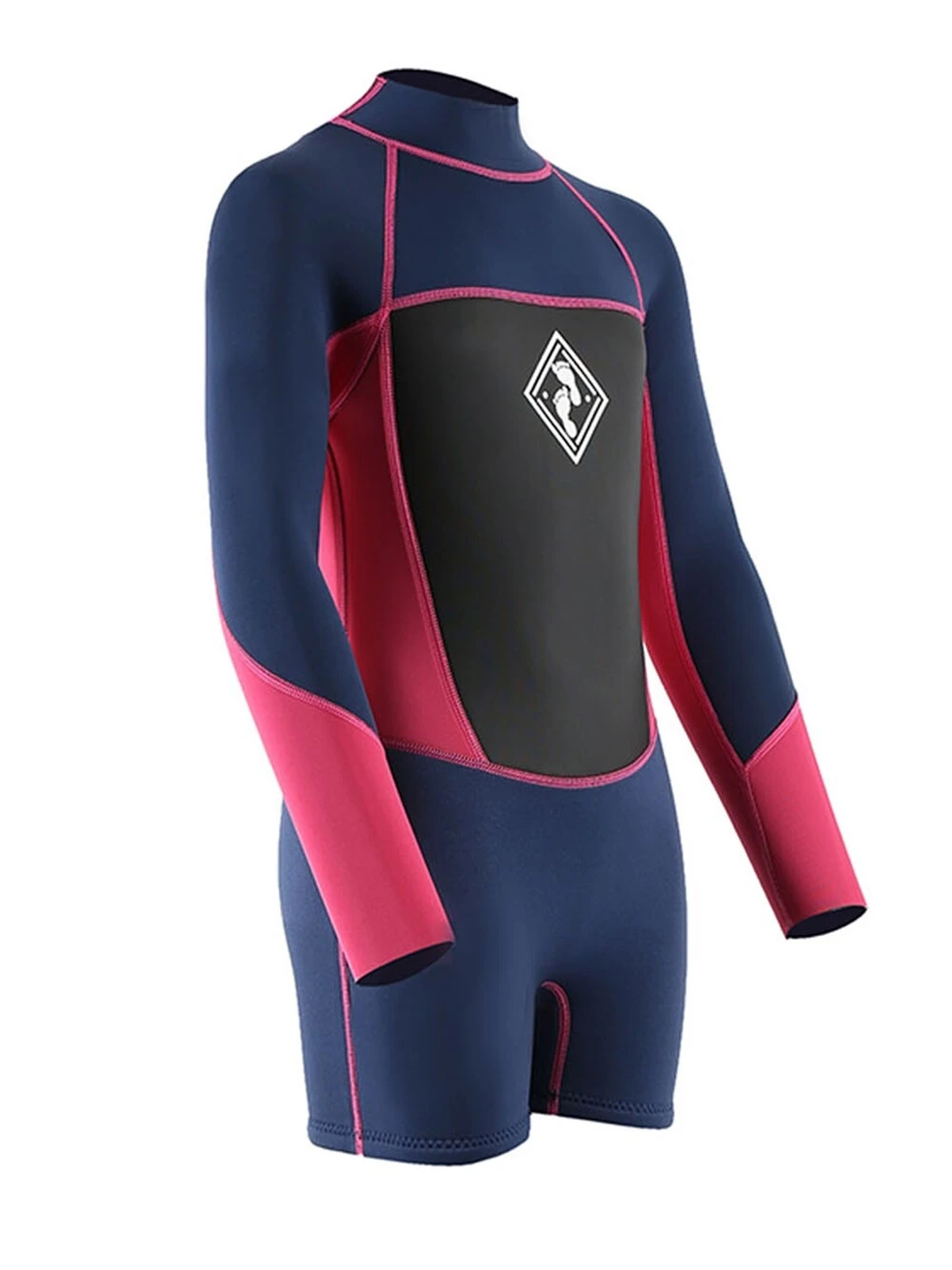 Two Bare Feet Squadron 3/2mm Short Leg Spring Junior Wetsuit (Blue/Fuchsia) 8 Two Bare Feet Squadron 3/2mm Short Leg Spring Junior Wetsuit (Blue/Fuchsia) - Image 8