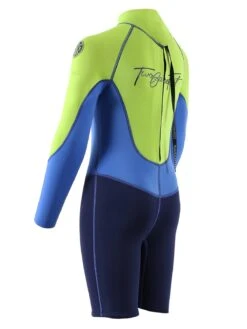 Two Bare Feet Squadron 3/2mm Short Leg Spring Junior Wetsuit (Lime/Blue/Blue) 12 Two Bare Feet Squadron 3/2mm Short Leg Spring Junior Wetsuit (Lime/Blue/Blue) -Ocean Glide Ready 1c8a1422