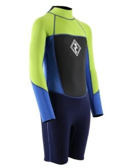 Two Bare Feet Squadron 3/2mm Short Leg Spring Junior Wetsuit (Lime/Blue/Blue) 16 Two Bare Feet Squadron 3/2mm Short Leg Spring Junior Wetsuit (Lime/Blue/Blue) -Ocean Glide Ready 1c8a1427