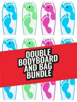 Two Bare Feet 42" Future Print Double Bodyboard And Bag Bundle