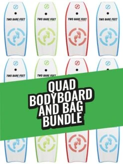 Two Bare Feet Future Quad Bodyboard And Bag Bundle (Choice Of 37" & 42")