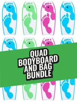 Two Bare Feet 42" Future Print Quad Bodyboard And Bag Bundle