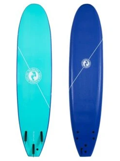Two Bare Feet Foamy Surfboard & Boardbag Double Package (6ft, 7ft, 8ft) -Ocean Glide Ready 8ft blue 2