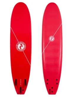 Two Bare Feet Foamy Surfboard & Boardbag Double Package (6ft, 7ft, 8ft) -Ocean Glide Ready 8ft red 2