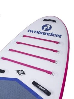 Two Bare Feet Sport Air (Allround) 10'6" X 33" X 4.75" Inflatable SUP Deluxe Fibreglass Pack (Raspberry) -Ocean Glide Ready angle 1 raspberry 1