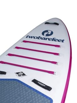 Two Bare Feet Sport Air (Touring) 12'0" X 33" X 6" Inflatable SUP Deluxe Fibreglass Hybrid Pack (Raspberry) -Ocean Glide Ready angle 1.1 raspberry 1