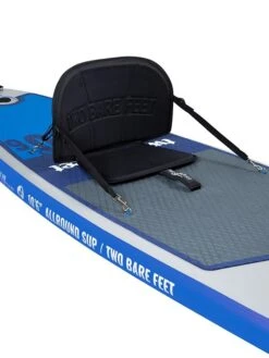 Two Bare Feet Sport Air (Allround) 10'6" X 33" X 4.75" Inflatable SUP Deluxe Carbon Hybrid Pack (Blue) -Ocean Glide Ready angle 9 blue 1