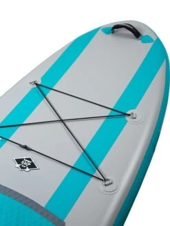 Two Bare Feet Archer (Allround XL) 10'10" X 33" X 6" Inflatable SUP Deluxe Fibreglass Hybrid Pack (Teal) -Ocean Glide Ready angle 1 teal copy 4