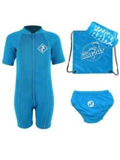 Premier Baby Swim Kit - Aquatica Wetsuit + Swim Nappy + Towel + Bag (Aqua)