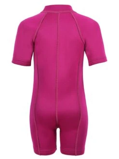 Essentials Baby Swim Kit - Aquatica Wetsuit + Swim Nappy + Swim Vest (Raspberry) -Ocean Glide Ready aquatica baby raspberry back 3 6