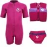 Essentials Baby Swim Kit - Aquatica Wetsuit + Swim Nappy + Swim Vest (Raspberry)