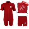 Premier Baby Swim Kit - Aquatica Wetsuit + Nappy Shorts + Towel + Bag (Red)