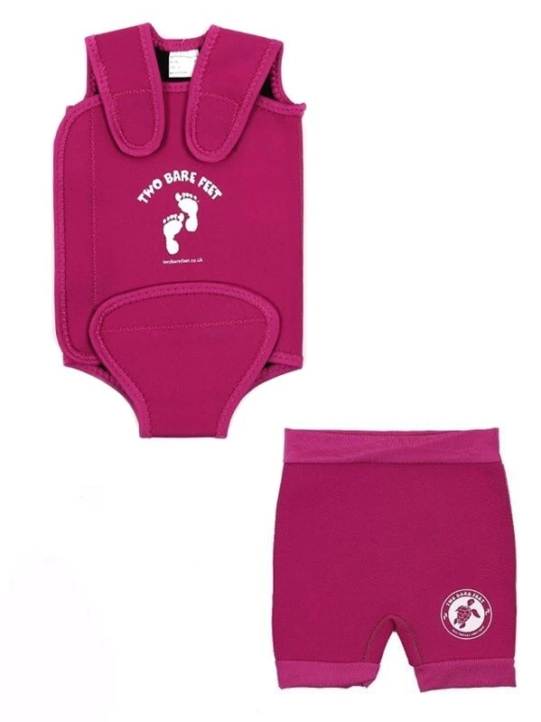 Essentials Baby Swim Kit - Wrap + Nappy Shorts (Raspberry) 1 Essentials Baby Swim Kit - Wrap + Nappy Shorts (Raspberry)