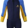 Two Bare Feet Squadron Baby Spring 3/2mm Wetsuit (Blue/ Yellow/ Blue)