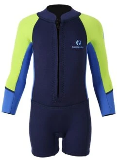 Two Bare Feet Squadron Baby Spring 3/2mm Wetsuit (Lime/ Blue/ Blue)