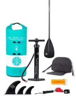 Two Bare Feet Sport Air (Allround XL) 10'10" X 33" X 6" Inflatable SUP Deluxe Carbon Hybrid Pack (Teal) 12 Two Bare Feet Sport Air (Allround XL) 10'10" X 33" X 6" Inflatable SUP Deluxe Carbon Hybrid Pack (Teal) -Ocean Glide Ready carbon hybrid teal 1