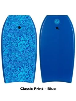 Two Bare Feet Flowers Triple Bodyboard And Bag Bundle (Choice Of 33", 37", 41") -Ocean Glide Ready classic print blue 1