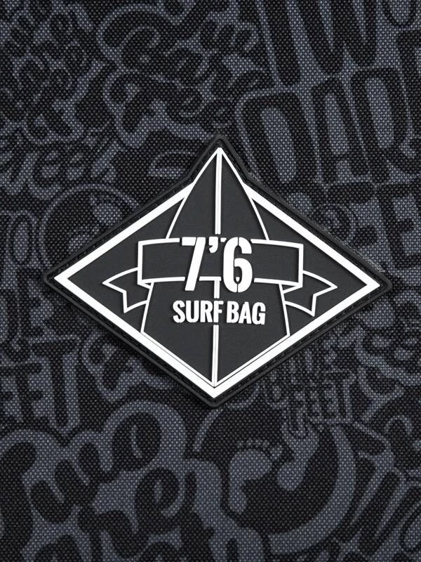 Classic Pattern 7'6" Surfboard Travel Bag (Black / Grey) 4 Classic Pattern 7'6" Surfboard Travel Bag (Black / Grey) - Image 4