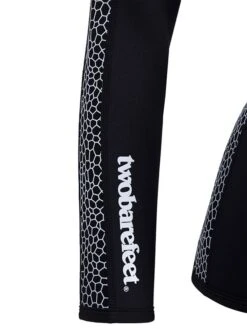Two Bare Feet Womens Silicone Print Series Full Zip 2.5mm Wetsuit Jacket (Black/White) 19 Two Bare Feet Womens Silicone Print Series Full Zip 2.5mm Wetsuit Jacket (Black/White) -Ocean Glide Ready detail 2 white