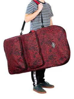 44" Double Bodyboard Bag (Red Classic Pattern) -Ocean Glide Ready double bodyboard bag red 4