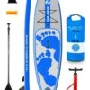 Two Bare Feet Entradia (Allround XL) 10'10" X 34" X 6" Inflatable SUP Starter Pack (Blue)