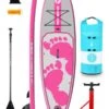 Two Bare Feet Entradia (Allround) 10'6" X 34" X 4.75" Inflatable SUP Starter Pack (Pink)