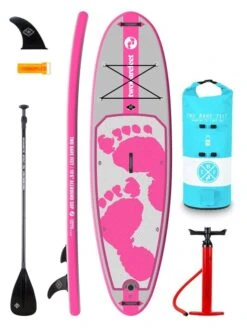 Two Bare Feet Entradia (Allround) 10'6" X 34" X 4.75" Inflatable SUP Starter Pack (Pink)