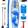 Two Bare Feet Entradia (Touring) 11'6" X 34" X 6" Inflatable SUP Deluxe Carbon Hybrid Pack (Blue)