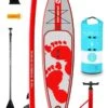 Two Bare Feet Entradia (Touring) 11'6" X 34" X 6" Inflatable SUP Starter Pack (Red)