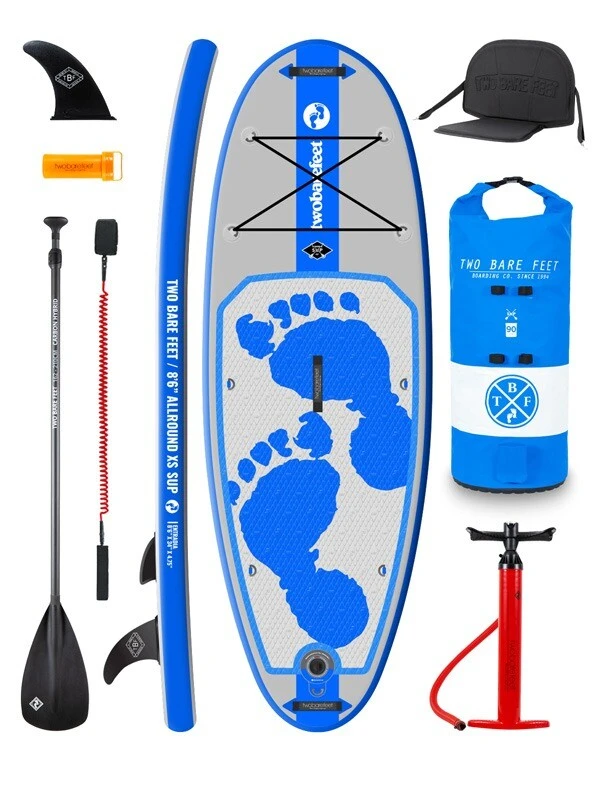 Two Bare Feet Entradia (Allround XS) 8'6" X 34" X 4.75" Inflatable Juniors SUP Deluxe Carbon Hybrid Pack (Blue) 1 Two Bare Feet Entradia (Allround XS) 8'6" X 34" X 4.75" Inflatable Juniors SUP Deluxe Carbon Hybrid Pack (Blue)