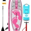 Two Bare Feet Entradia (Allround XS) 8'6" X 34" X 4.75" Inflatable Juniors SUP Starter Pack (Pink)