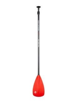 Two Bare Feet 3 Piece Fibreglass Hybrid SUP Paddle & Bag Package (Red) -Ocean Glide Ready fibreglass hybrid red 3