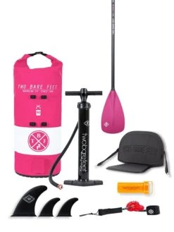 Two Bare Feet Sport Air (Allround XL) 10'10" X 33" X 6" Inflatable SUP Deluxe Fibreglass Hybrid Pack (Raspberry) 12 Two Bare Feet Sport Air (Allround XL) 10'10" X 33" X 6" Inflatable SUP Deluxe Fibreglass Hybrid Pack (Raspberry) -Ocean Glide Ready fibreglass raspberry 1