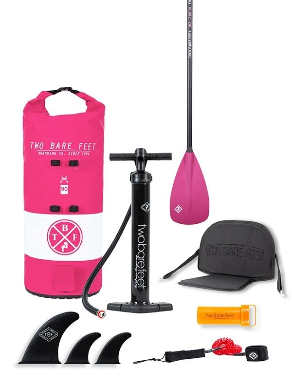 Two Bare Feet Sport Air (Allround XL) 10'10" X 33" X 6" Inflatable SUP Deluxe Fibreglass Hybrid Pack (Raspberry) 3 Two Bare Feet Sport Air (Allround XL) 10'10" X 33" X 6" Inflatable SUP Deluxe Fibreglass Hybrid Pack (Raspberry) - Image 3