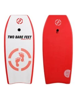 Two Bare Feet Future Double Bodyboard And Bag Bundle (Choice Of 37" & 42") -Ocean Glide Ready front and back red 1
