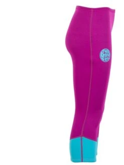 Two Bare Feet Womens Harmony 3mm Capri Wetsuit Pants (Raspberry / Aqua) -Ocean Glide Ready harmony capri pants mint raspberry 7