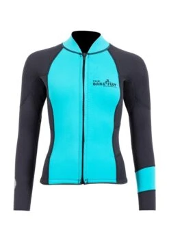 Two Bare Feet Womens Harmony 3mm Long Sleeve Wetsuit Jacket (Mint / Black)
