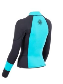 Two Bare Feet Womens Harmony 3mm Long Sleeve Wetsuit Jacket (Mint / Black) -Ocean Glide Ready harmony jacket aqua 4 1