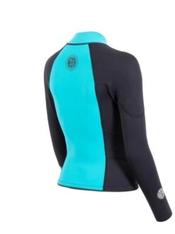 Two Bare Feet Womens Harmony 3mm Long Sleeve Wetsuit Jacket (Mint / Black) -Ocean Glide Ready harmony jacket aqua 6 1