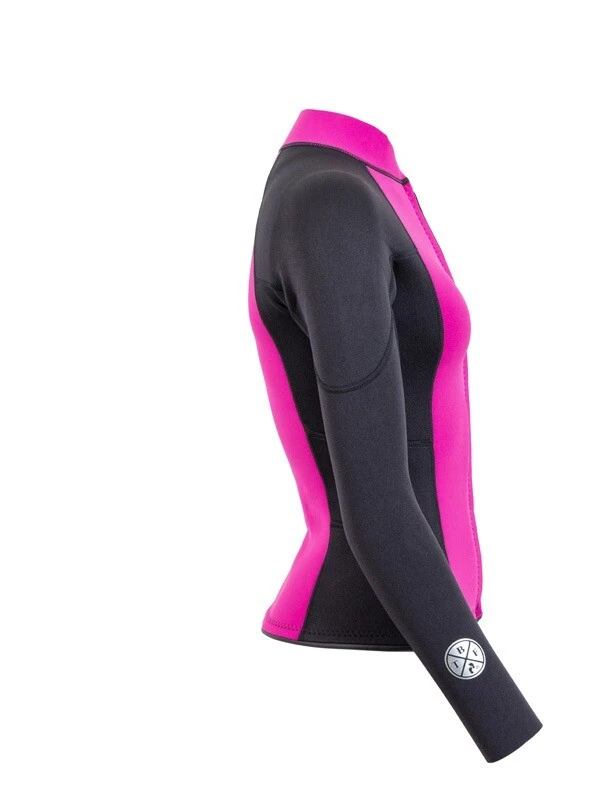 Two Bare Feet Womens Harmony 3mm Long Sleeve Wetsuit Jacket (Raspberry / Black) 7 Two Bare Feet Womens Harmony 3mm Long Sleeve Wetsuit Jacket (Raspberry / Black) - Image 7