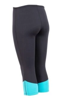 Two Bare Feet Womens Harmony 3mm Capri Wetsuit Pants (Black / Mint) -Ocean Glide Ready harmony pants black aqua 4