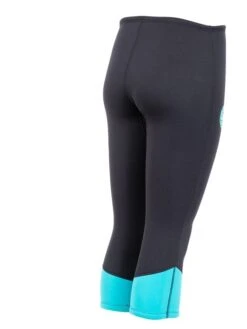 Two Bare Feet Womens Harmony 3mm Capri Wetsuit Pants (Black / Mint) -Ocean Glide Ready harmony pants black aqua 6
