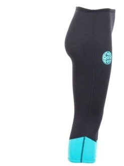 Two Bare Feet Womens Harmony 3mm Capri Wetsuit Pants (Black / Mint) -Ocean Glide Ready harmony pants black aqua 7