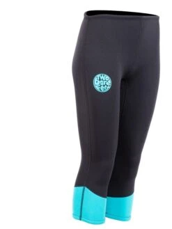 Two Bare Feet Womens Harmony 3mm Capri Wetsuit Pants (Black / Mint) -Ocean Glide Ready harmony pants black aqua 8