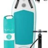 Two Bare Feet Boarding Co. 44" Inflatable Bodyboard - Starter Pack (Teal)