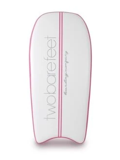 Two Bare Feet Boarding Co. 44" Inflatable Bodyboard - Starter Pack (Pink) -Ocean Glide Ready inflatable bodyboard pink 3 2 1