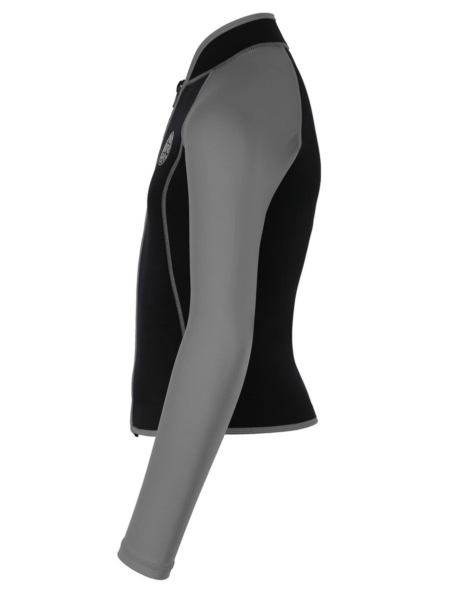 Two Bare Feet Mens Heritage Pursuit 3mm Wetsuit Jacket (Grey / Black) 3 Two Bare Feet Mens Heritage Pursuit 3mm Wetsuit Jacket (Grey / Black) - Image 3