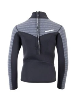 Two Bare Feet Junior Aspect 2.5mm Back Zip Jacket (Black/Grey Stripe) -Ocean Glide Ready kids aspect back zip jacket black grey stripe 5