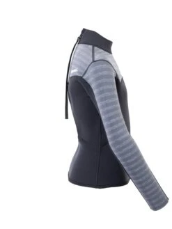 Two Bare Feet Junior Aspect 2.5mm Back Zip Jacket (Black/Grey Stripe) -Ocean Glide Ready kids aspect back zip jacket black grey stripe 7